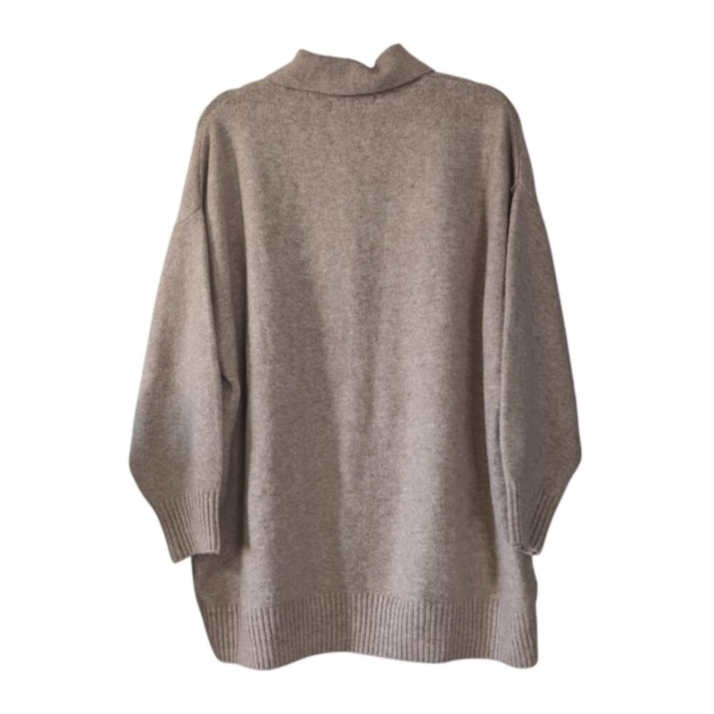 Mango Wool Blend Preppy Old Money Oversized Tennis Prep Polo Sweater M/L - Picture 3 of 7